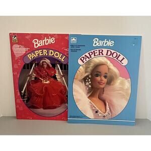 Barbie Paper Doll Cutouts Uncut Unused Books New Vintage NOS (Lot Of 2)
